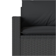 Afuera Living 6 Piece Poly Rattan Sofa Set with Removable Covers in Black