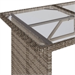 Afuera Living Contemporary Synthetic Poly Rattan 6 Piece  Sofa Set in Gray