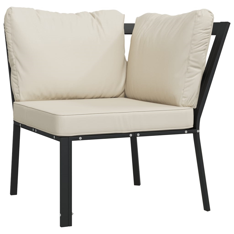 Afuera Living Contemporary 5 Piece Metal Powder-Coated Steel Small Lounge Set