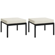 Afuera Living Contemporary 5 Piece Metal Powder-Coated Steel Small Lounge Set