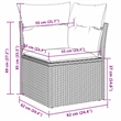 Afuera Living Contemporary 5 Piece Poly Rattan Sofa Set in Cream/Beige