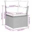 Afuera Living Contemporary 6 Piece Poly Rattan Sofa Set in Gray/Beige