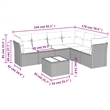 Afuera Living Contemporary 7 Piece Poly Rattan Sofa Set in Beige
