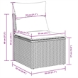Afuera Living Contemporary 7 Piece Poly Rattan Sofa Set in Gray