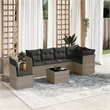 Afuera Living Contemporary Synthetic Poly Rattan Sofa Set in Gray