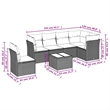 Afuera Living Contemporary Synthetic Poly Rattan Sofa Set in Gray