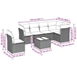 Afuera Living 7 Piece Poly Rattan Sofa Set in Light Gray/Dark Gray