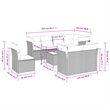Afuera Living Contemporary 9 Piece Poly Rattan Small Sofa Set in Beige