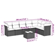 Afuera Living Contemporary 8 Piece Poly Rattan Sofa Set in Brown/Cream