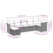 Afuera Living Contemporary 7 Piece Poly Rattan Sofa Set in Brown