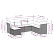 Afuera Living Contemporary Poly Rattan Sofa Set in Black/Cream