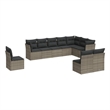 Afuera Living Contemporary Synthetic Poly Rattan Garden Sofa Set in Gray