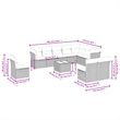 Afuera Living Contemporary 11 Piece Poly Rattan Sofa Set in Beige