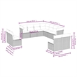 Afuera Living Contemporary 11 Piece Poly Rattan Sofa Set in Beige