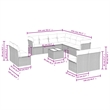 Afuera Living Contemporary 12 Piece Poly Rattan Sofa Set in Gray