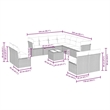 Afuera Living Contemporary Synthetic Poly Rattan 12 Piece Sofa Set in Gray