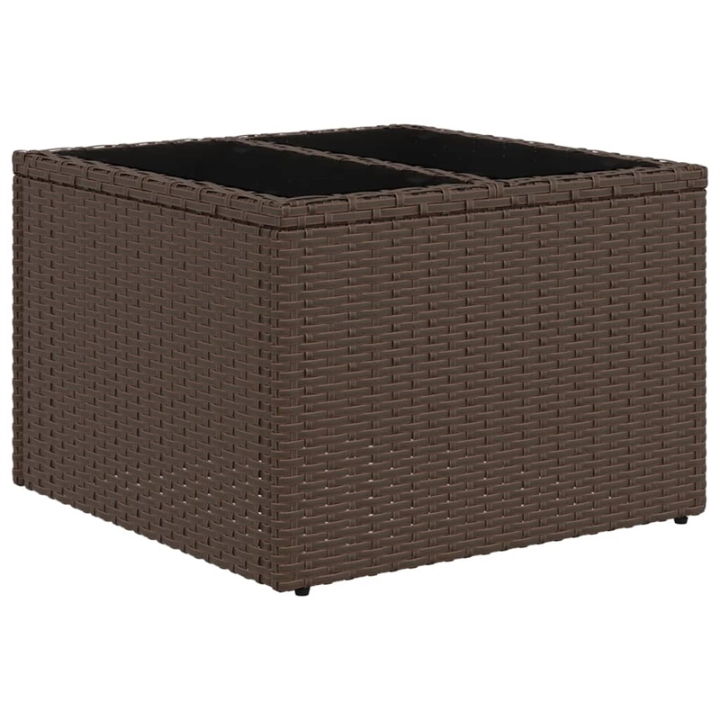 Afuera Living 9 Piece Poly Rattan Small Sofa Set in Brown/Cream