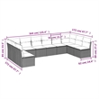 Afuera Living Synthetic Poly Rattan 10 Piece Large Sofa Set in Beige