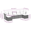 Afuera Living Contemporary 7 Piece Poly Rattan Sofa Set in Brown/Cream