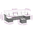 Afuera Living Contemporary 8 Piece Poly Rattan Sofa Set in Beige