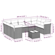 Afuera Living Contemporary 10 Piece Poly Rattan Sofa Set in Gray