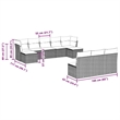 Afuera Living Contemporary 10 Piece Poly Rattan Sofa Set in Gray