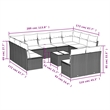 Afuera Living Contemporary Synthetic Poly Rattan  Sofa Set in Black
