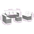 Afuera Living Contemporary 8 Piece Poly Rattan Sofa Set in Gray
