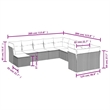 Afuera Living Contemporary 11 Piece Poly Rattan Sofa Set in Gray/Beige