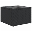 Afuera Living Contemporary 9 Piece Poly Rattan Sofa Set in Black