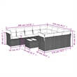 Afuera Living 11 Piece Poly Rattan Large Sofa Set in Gray/Beige