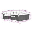 Afuera Living Contemporary 11 Piece Poly Rattan Sofa Set in Brown