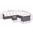 Afuera Living Contemporary 11 Piece Poly Rattan Sofa Set in Gray