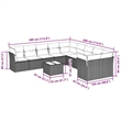 Afuera Living Contemporary 11 Piece Poly Rattan Sofa Set in Gray