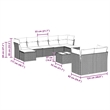 Afuera Living Contemporary 10 Piece Poly Rattan Sofa Set in Gray