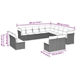 Afuera Living Contemporary Synthetic Poly Rattan  Sofa Set in Gray