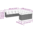 Afuera Living Contemporary Poly Rattan Sofa Set in Brown/Cream