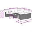 Afuera Living Contemporary Poly Rattan Sofa Set in Black/Cream