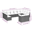 Afuera Living Contemporary Synthetic Poly Rattan Small Sofa Set in Black