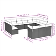 Afuera Living Contemporary 13 Piece Poly Rattan Sofa Set in Beige
