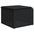 Afuera Living Contemporary Synthetic Poly Rattan Sofa Set in Black