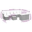 Afuera Living Contemporary 11 Piece Poly Rattan Sofa Set in Gray