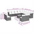 Afuera Living Contemporary 14 Piece Poly Rattan Sofa Set in Black/Cream