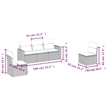 Afuera Living Contemporary 5 Piece Poly Rattan Large Sofa Set in Black