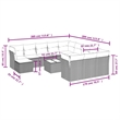 Afuera Living Contemporary 13 Piece Poly Rattan Sofa Set in Gray