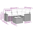 Afuera Living Contemporary Synthetic Poly Rattan 5 Piece Small Sofa Set in Brown