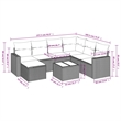 Afuera Living Contemporary 8 Piece Poly Rattan Sofa Set in Gray/Beige
