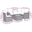 Afuera Living Contemporary 6 Piece Poly Rattan Small Sofa Set in Beige