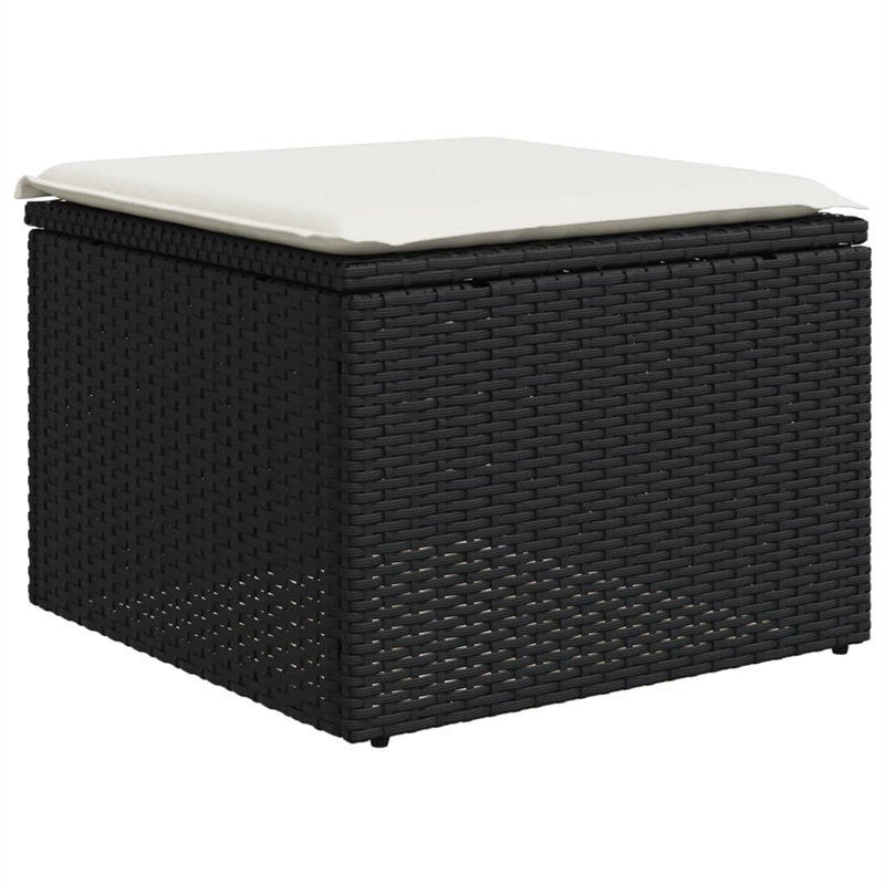 Afuera Living Contemporary 4 Piece Poly Rattan Sofa Set in Black