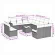 Afuera Living 12 Piece Poly Rattan Large Sofa Set in Black/Cream